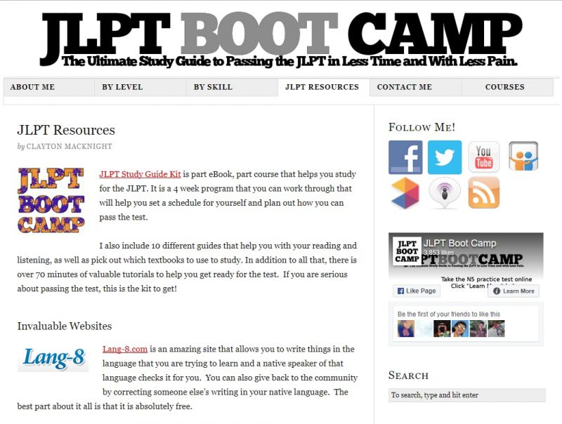 website học tiếng Nhật JLPT Boot Camp